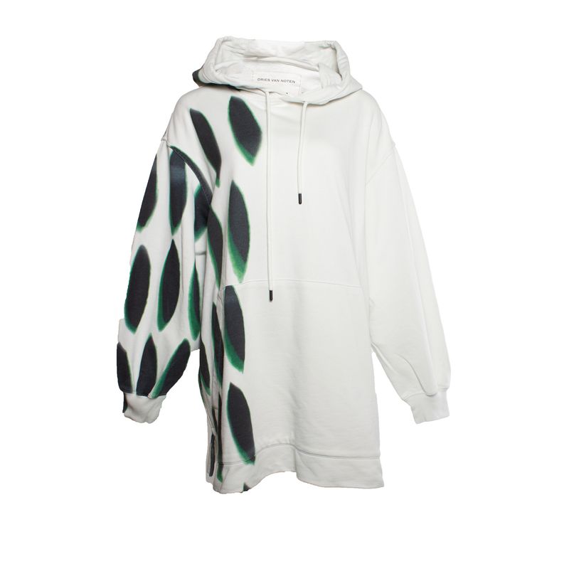 Dries Van Noten X Len Lye White Hoodie With Print